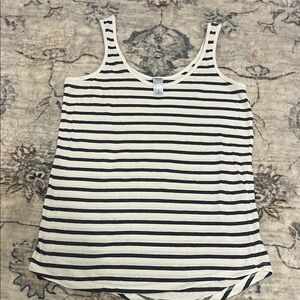 Alternative Apparel Blue and White Striped Tank Top